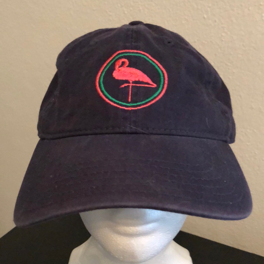 Christopher Cross Navy blue Cotton Hat Flamingo  Bird Front